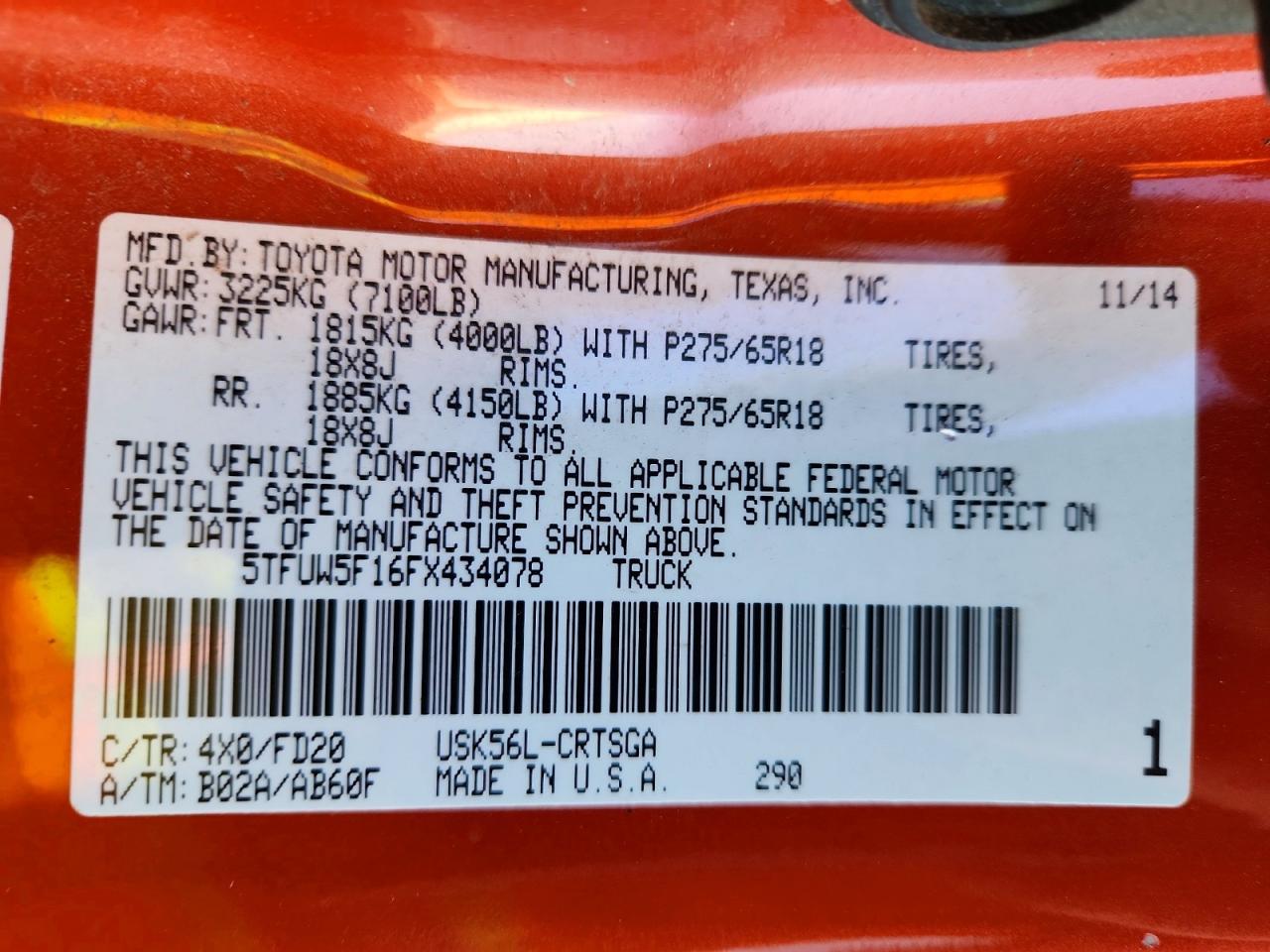 2015 Toyota Tundra TRD PRO