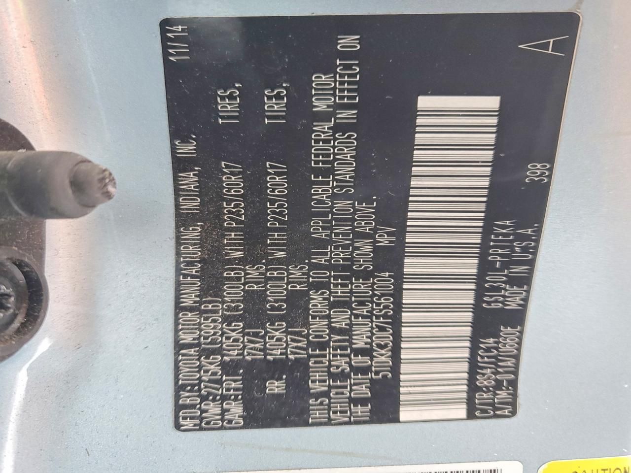 2015 Toyota Sienna le