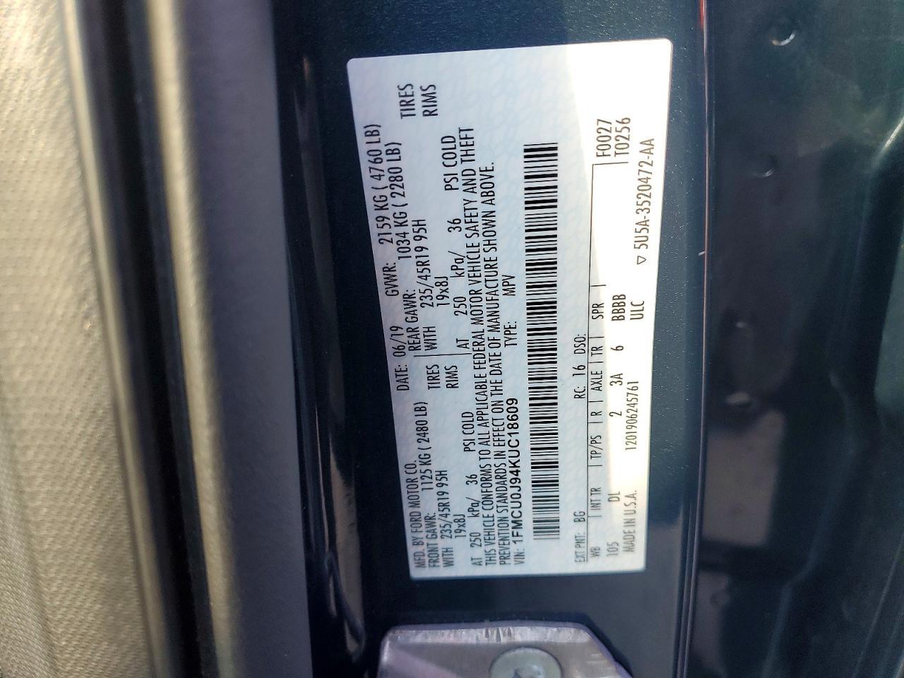 2019 Ford Escape Titanium