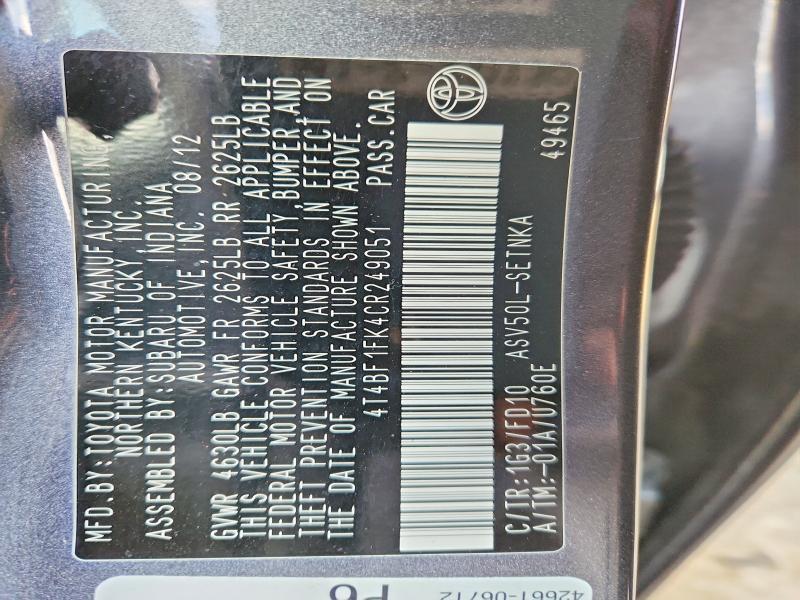 2012 Toyota Camry Base