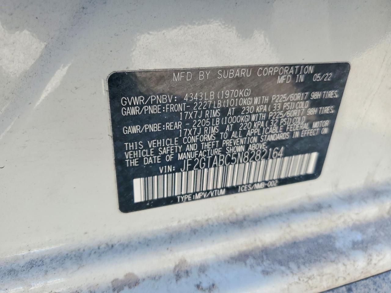 2022 Subaru Crosstrek