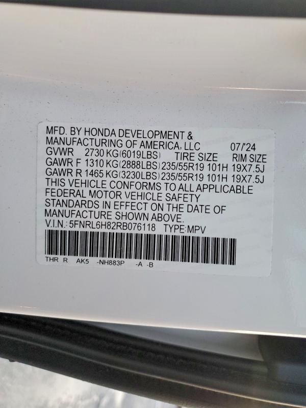 2024 Honda Odyssey Touring