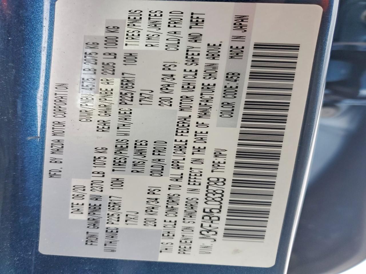 2020 Mazda Cx-5 Sport