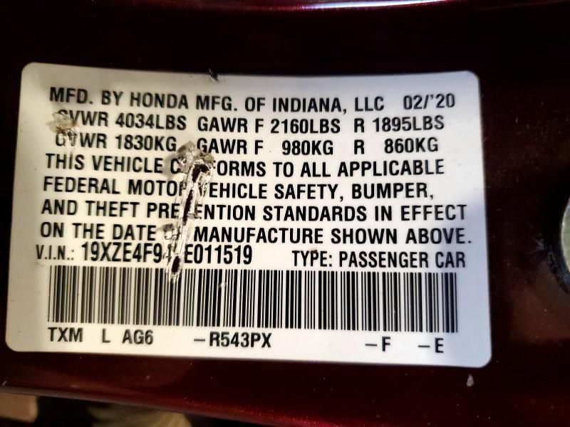 2020 Honda Insight Touring