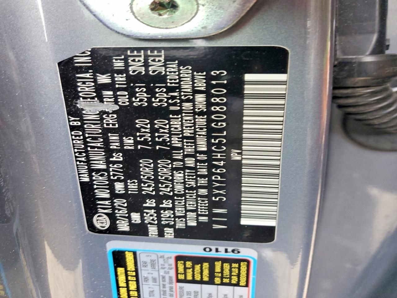 2020 KIA Telluride s