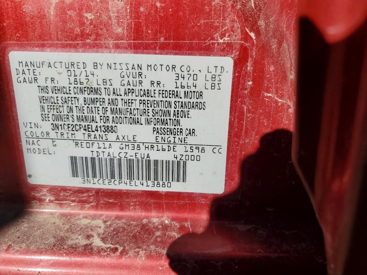 2014 Nissan Versa Note s