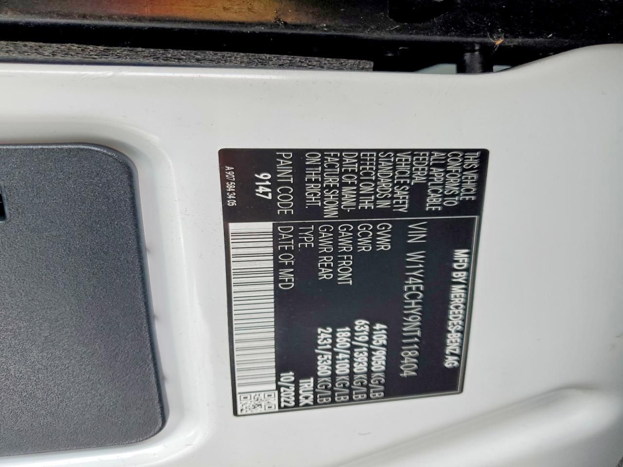 2022 Mercedes-Benz Sprinter 2500