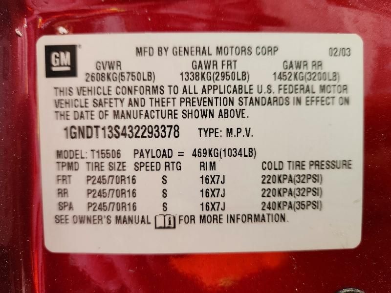 2003 Chevrolet Trailblazer