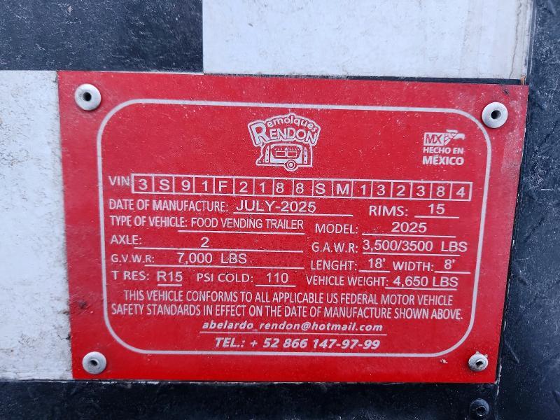 2025 Rendon Trailers 18' Concession