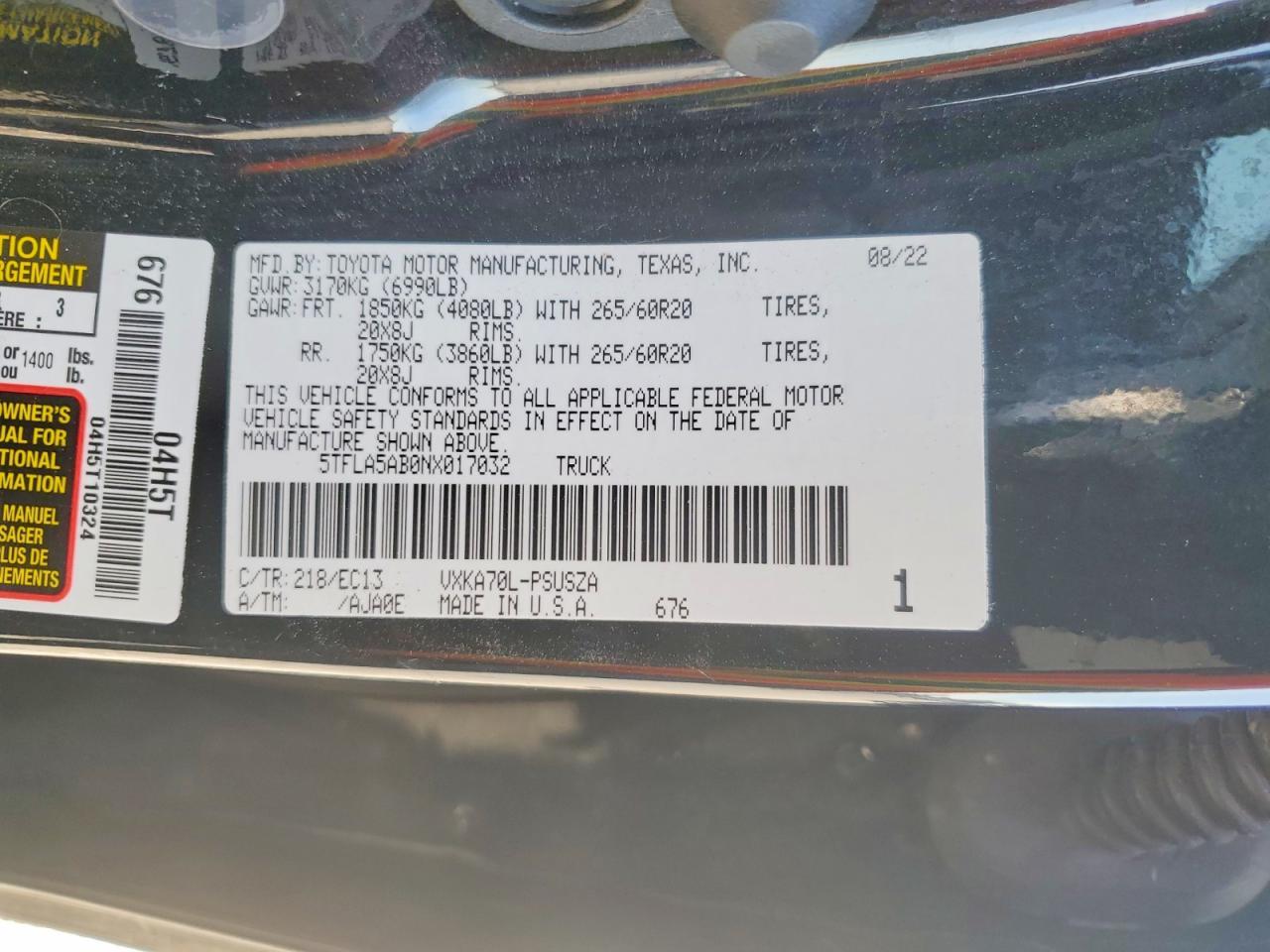 2022 Toyota Tundra SR5