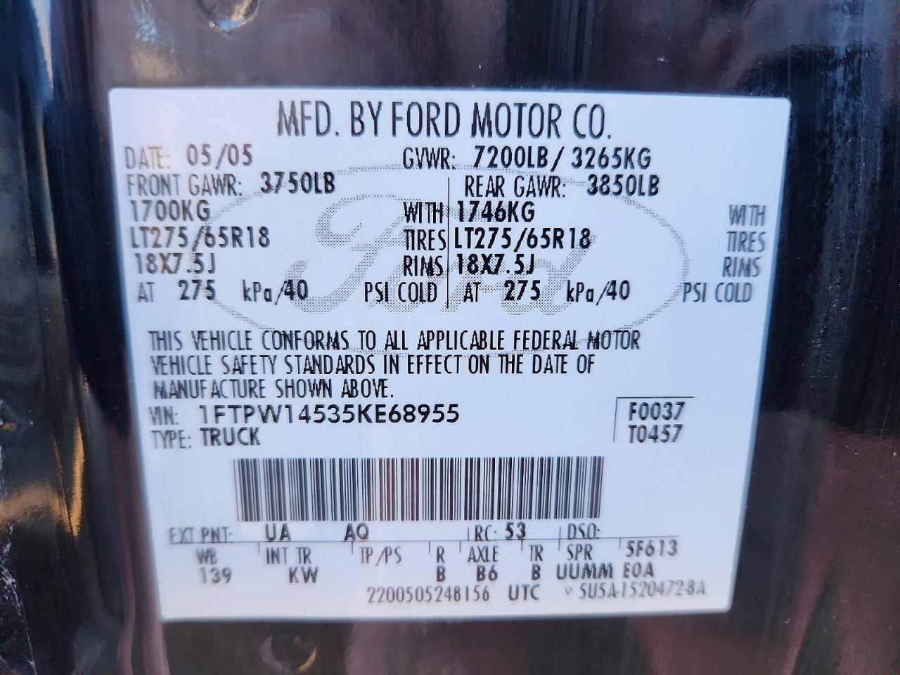 2005 Ford F150 Supercrew