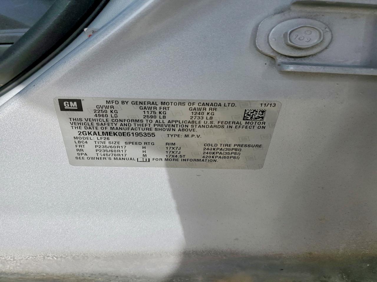 2014 GMC Terrain sle