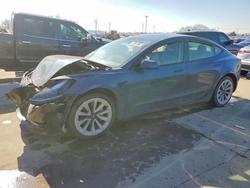 Salvage cars for sale from Copart Wilmer, TX: 2022 Tesla Model 3