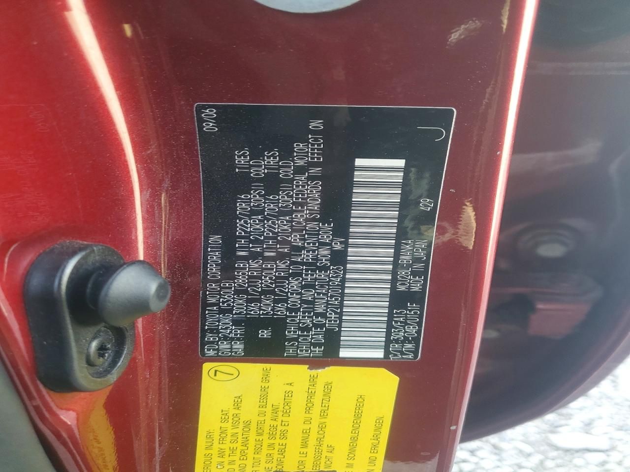 2007 Toyota Highlander Sport