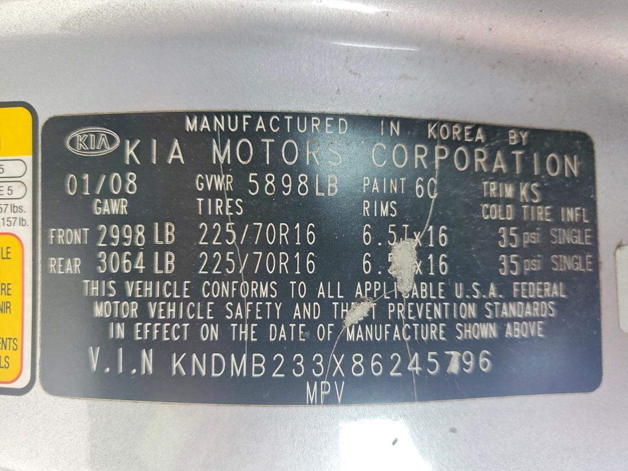 2008 KIA Sedona ex