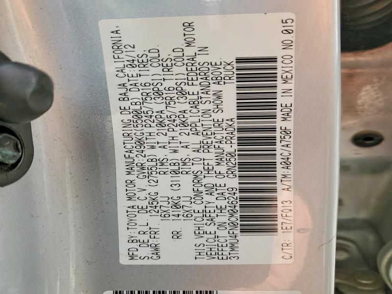 2012 Toyota Tacoma Double cab Long bed