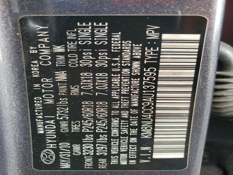 2010 Hyundai Veracruz gls