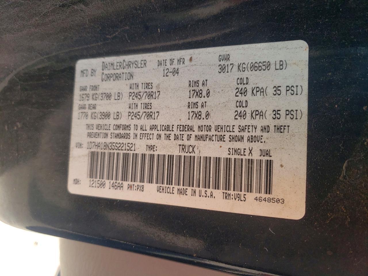 2005 Dodge Ram 1500 st