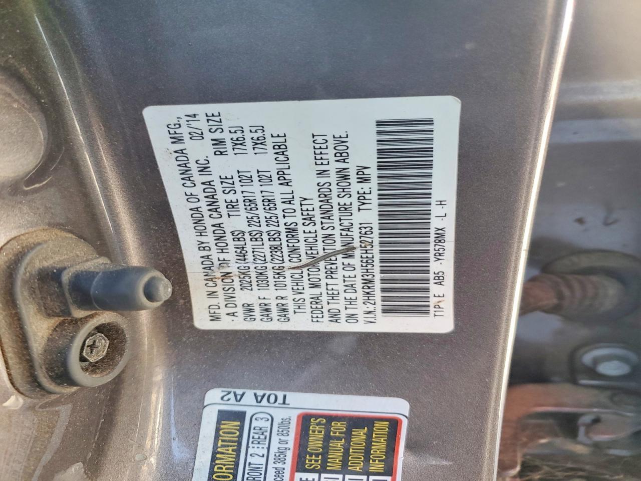 2014 Honda Cr-v ex