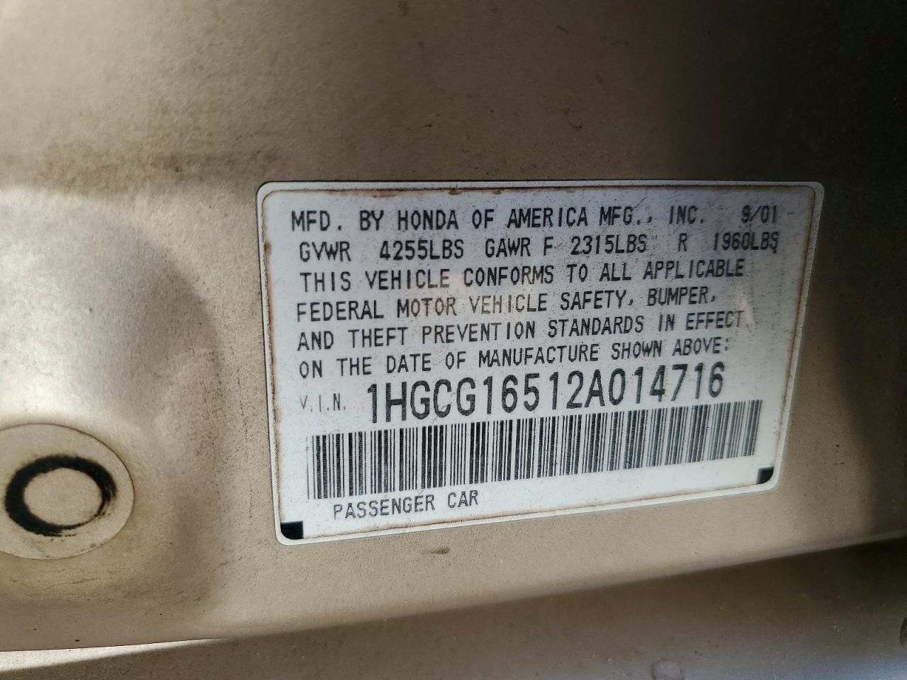 2002 Honda Accord ex