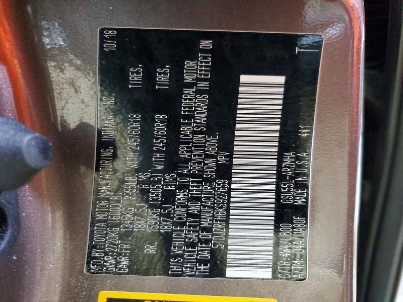 2019 Toyota Highlander se