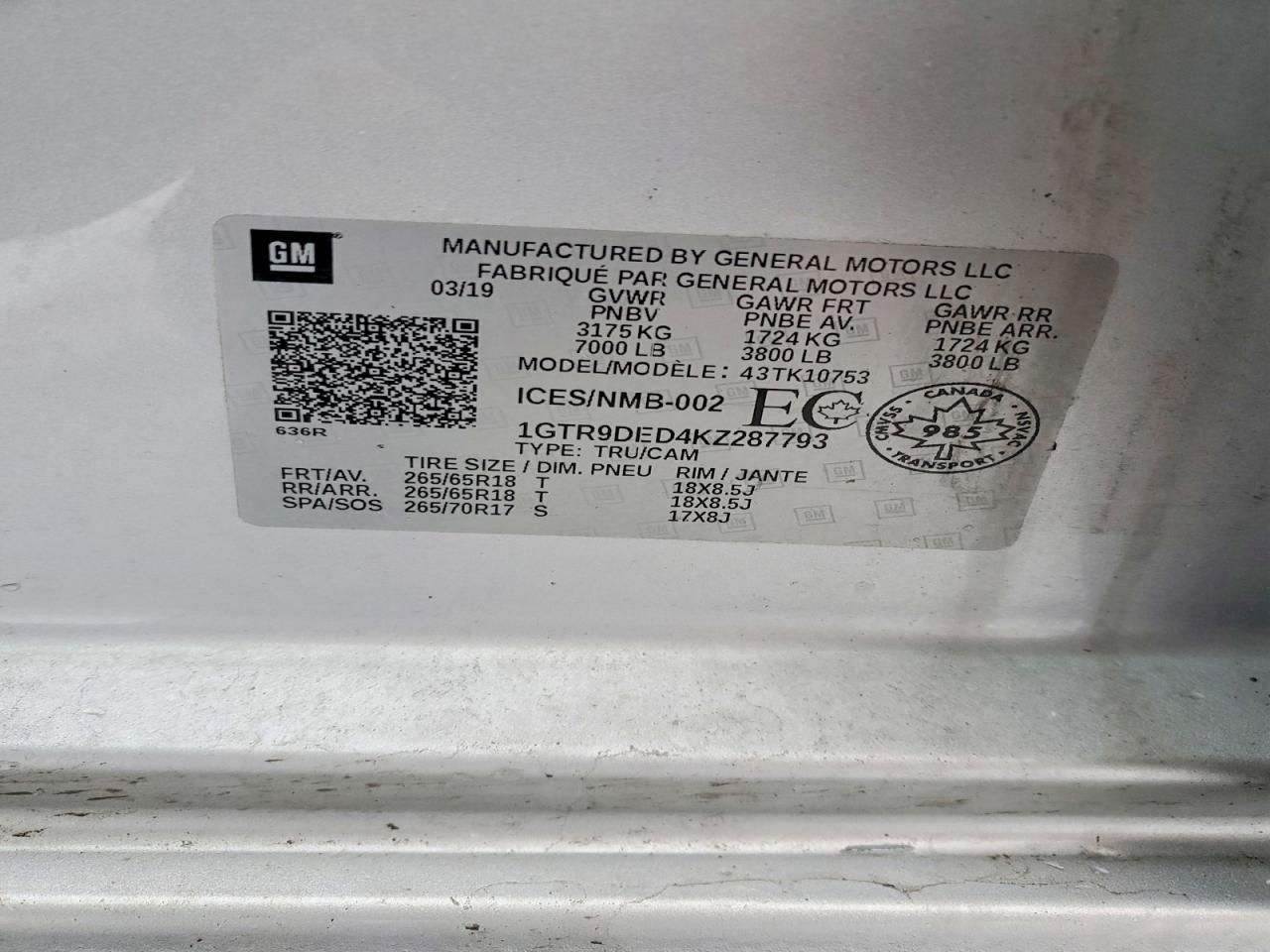 2019 GMC Sierra K1500 slt