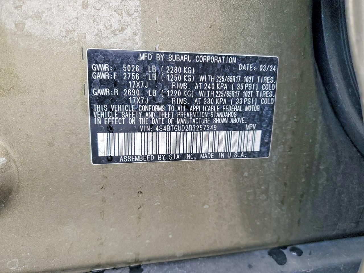 2024 Subaru Outback Wilderness