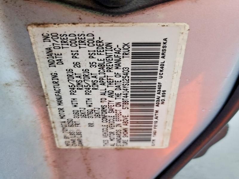 2000 Toyota Tundra Access cab