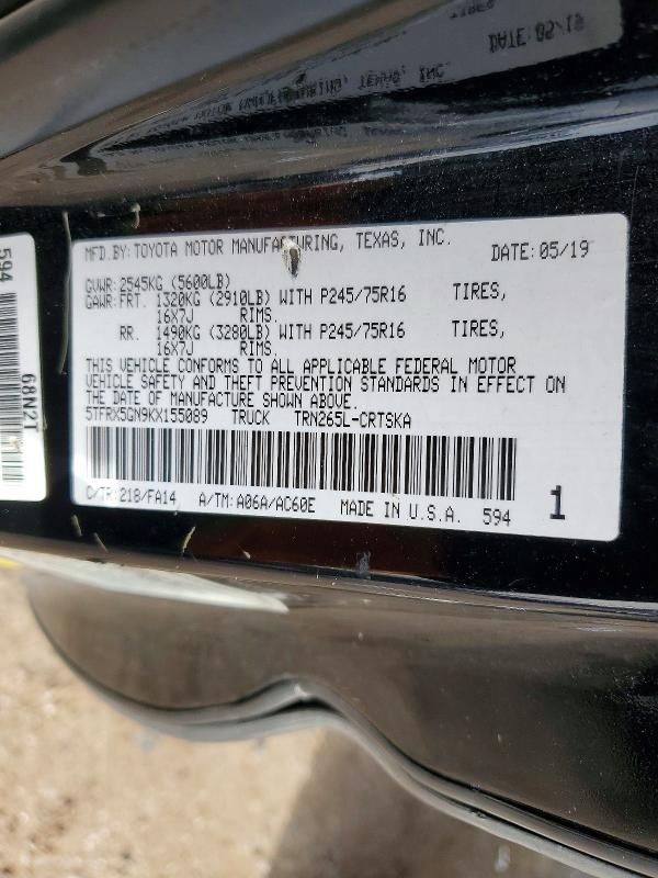 2019 Toyota Tacoma Access cab