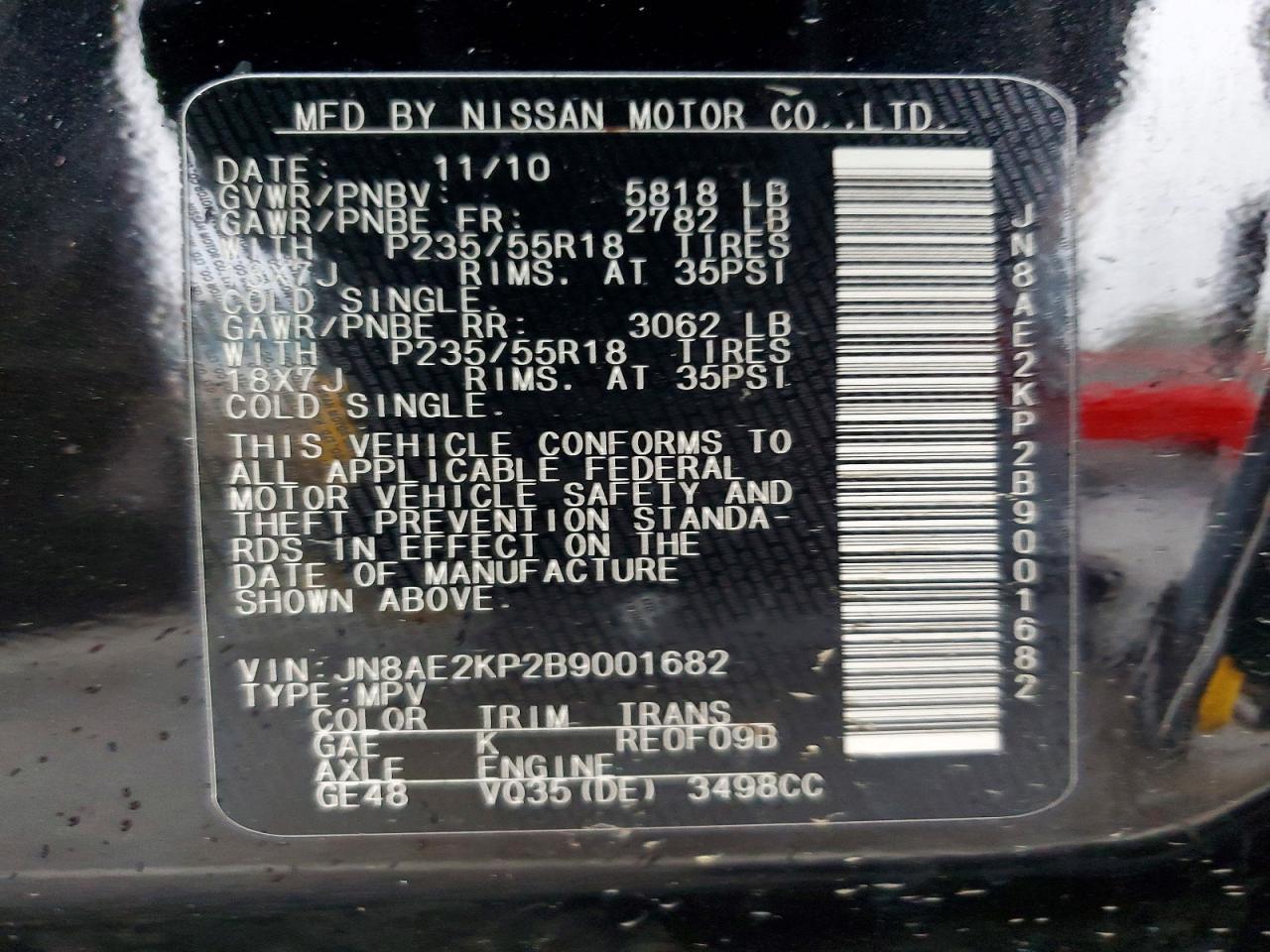2011 Nissan Quest s