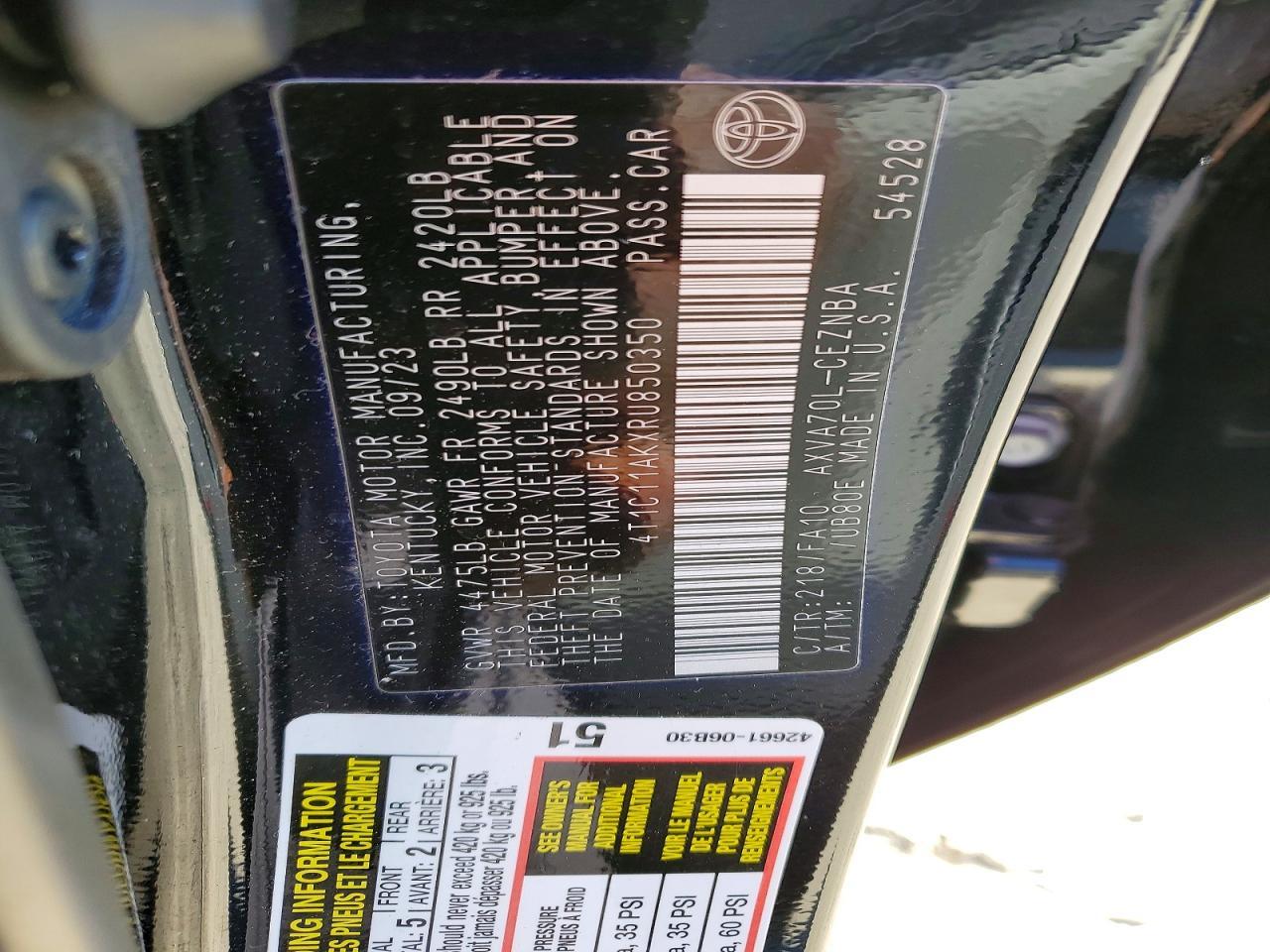 2024 Toyota Camry le