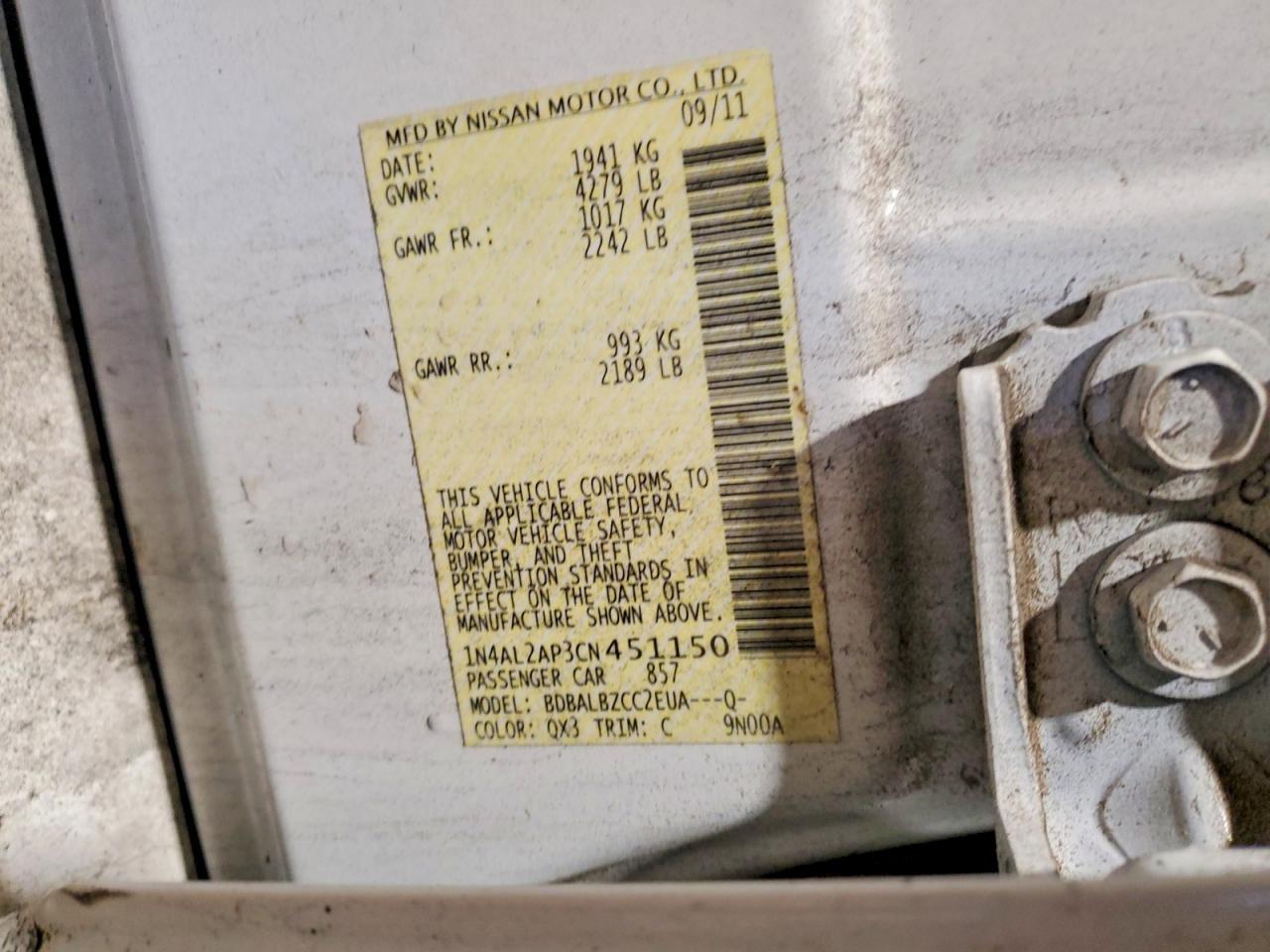 2012 Nissan Altima Base
