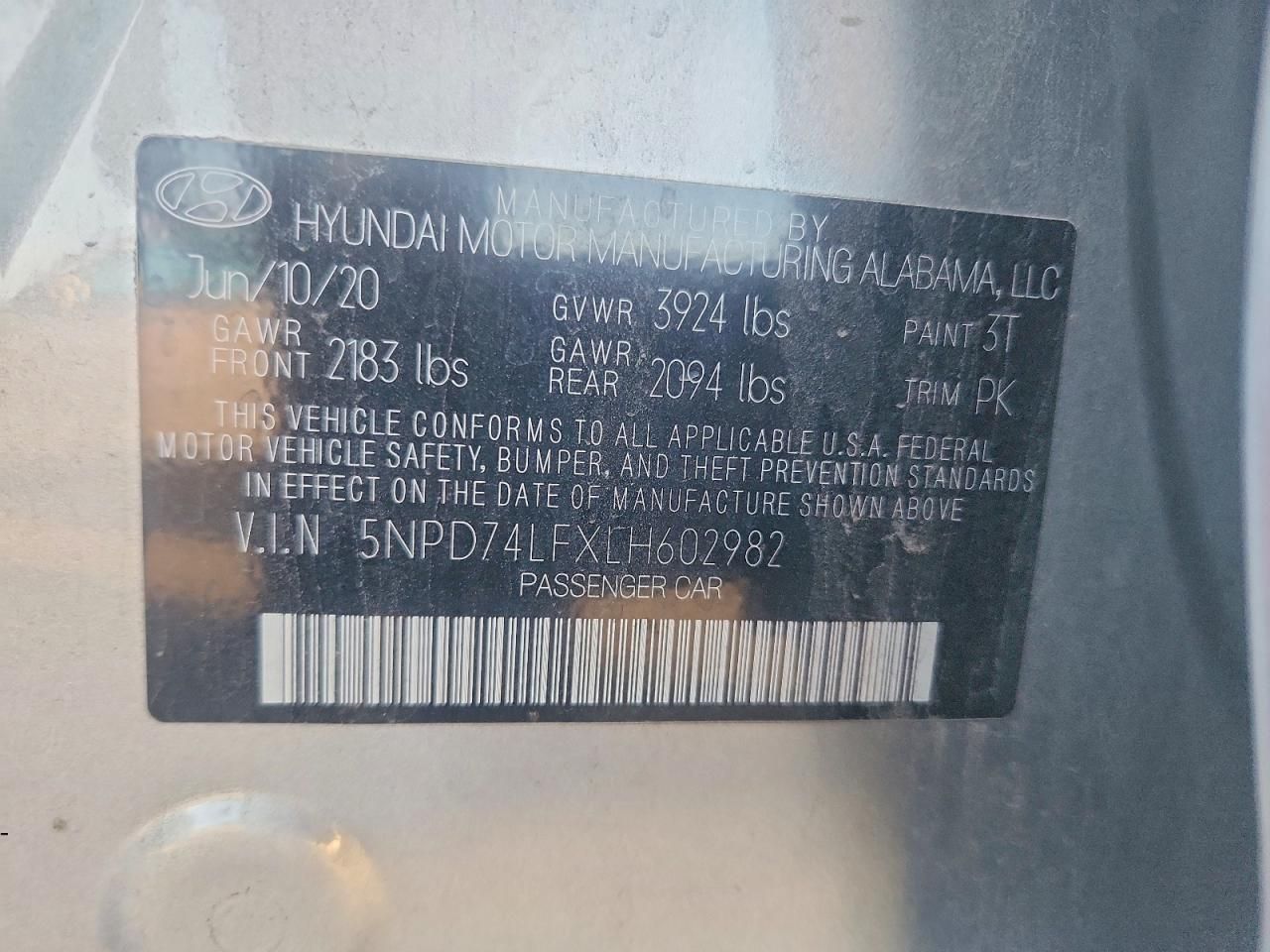 2020 Hyundai Elantra se