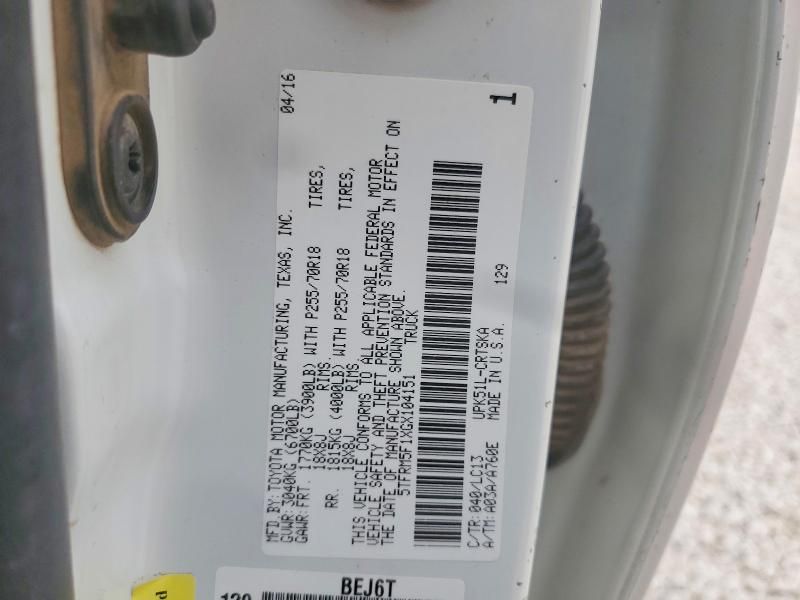 2016 Toyota Tundra Double cab sr