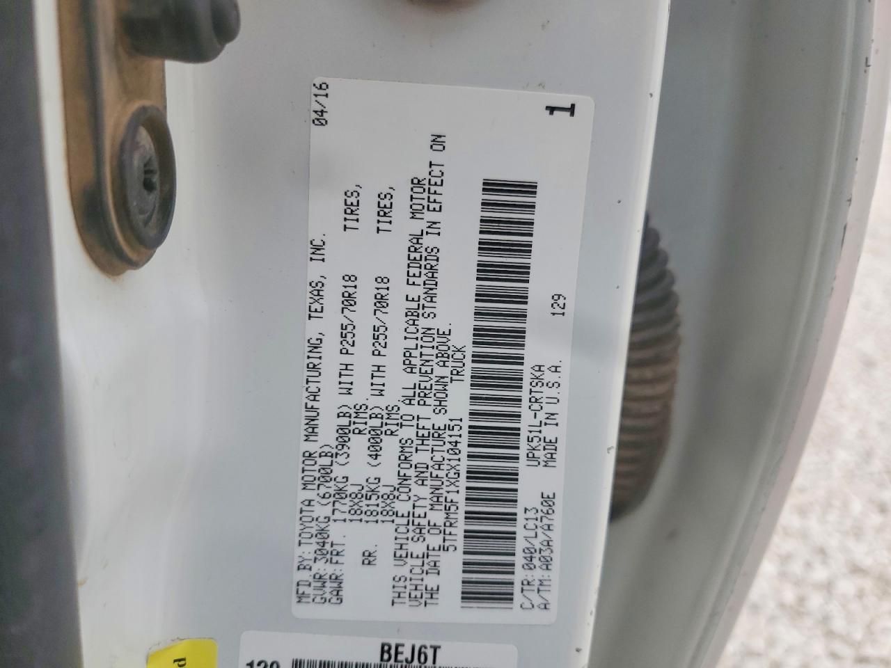 2016 Toyota Tundra Double Cab SR