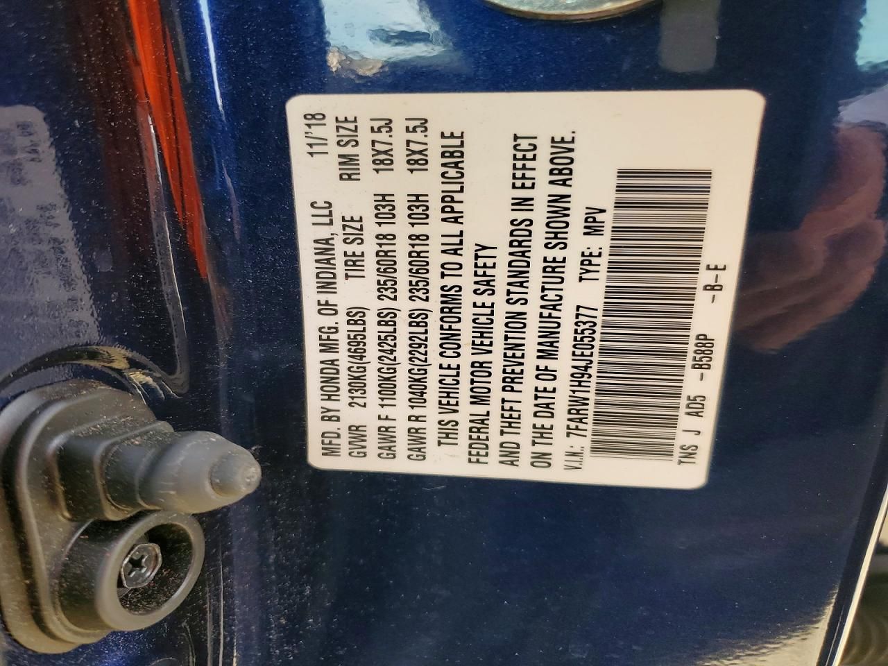 2018 Honda Cr-v Touring