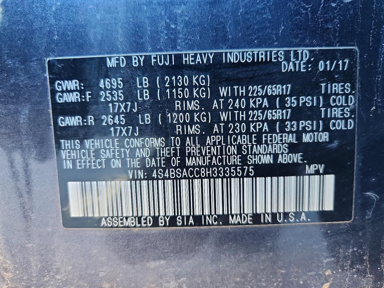 2017 Subaru Outback 2.5i Premium