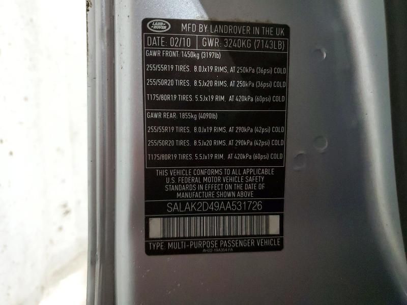 2010 Land Rover LR4 hse Luxury