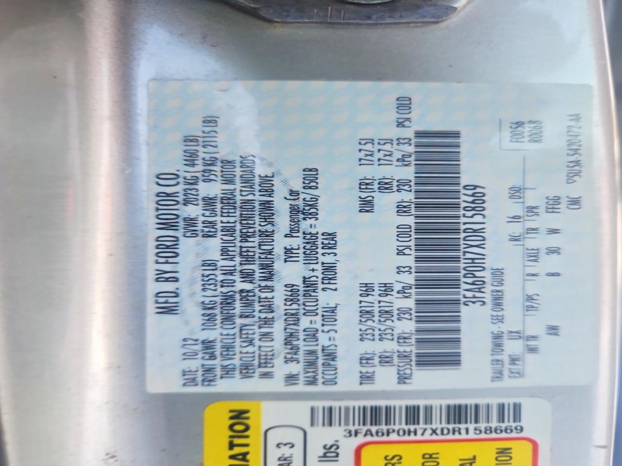 2013 Ford Fusion se