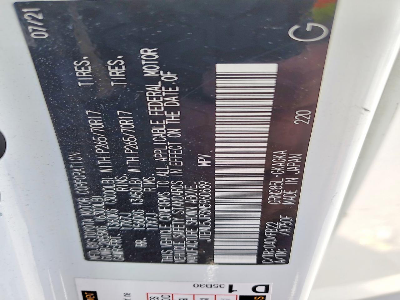 2021 Toyota 4runner SR5