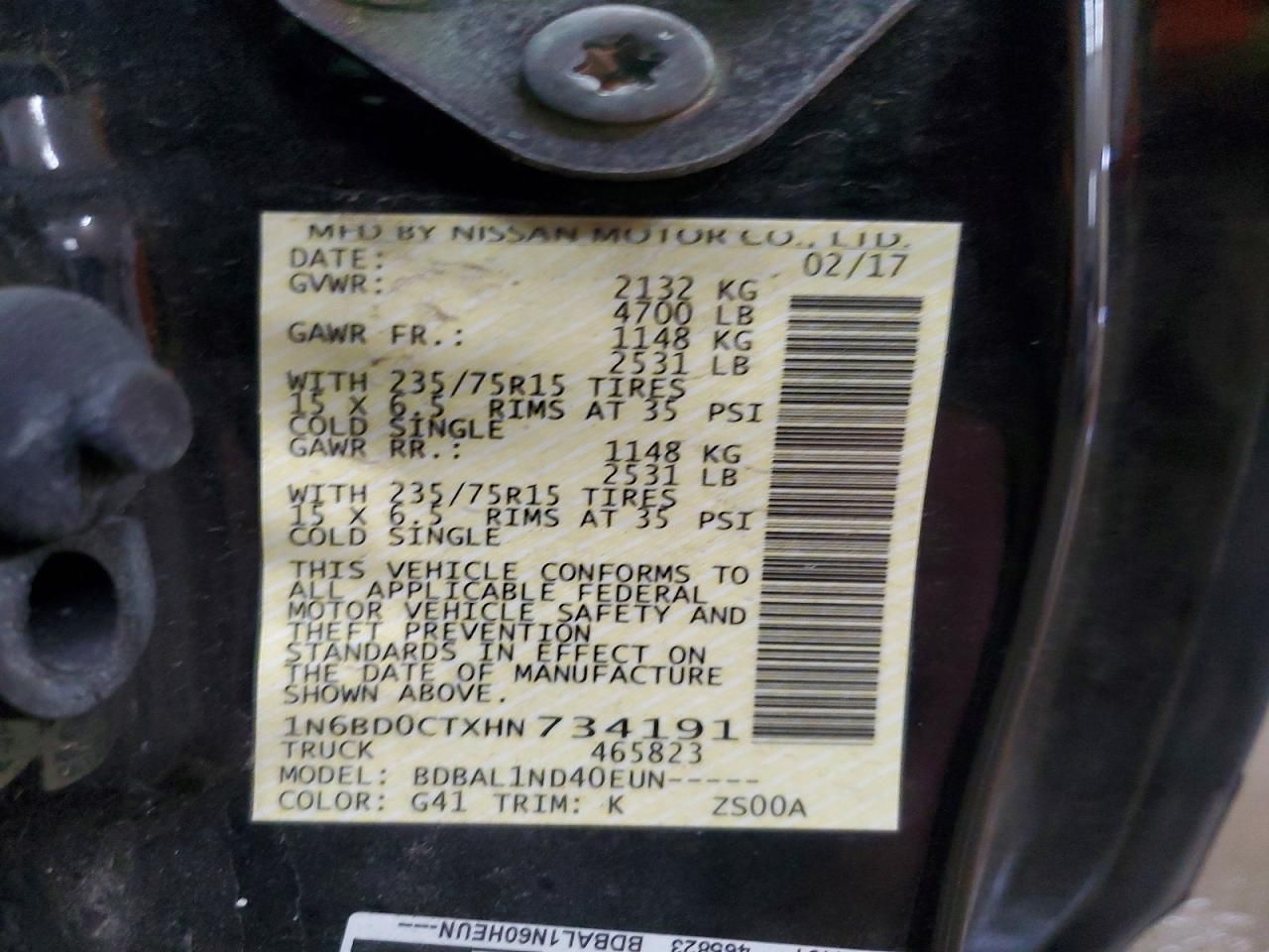 2017 Nissan Frontier s