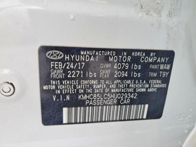 2017 Hyundai Ioniq Limited