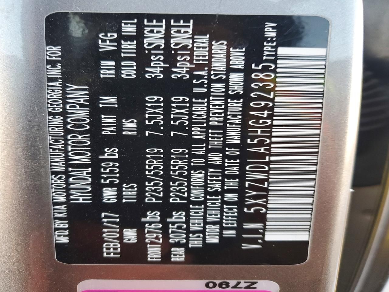 2017 Hyundai Santa fe Sport