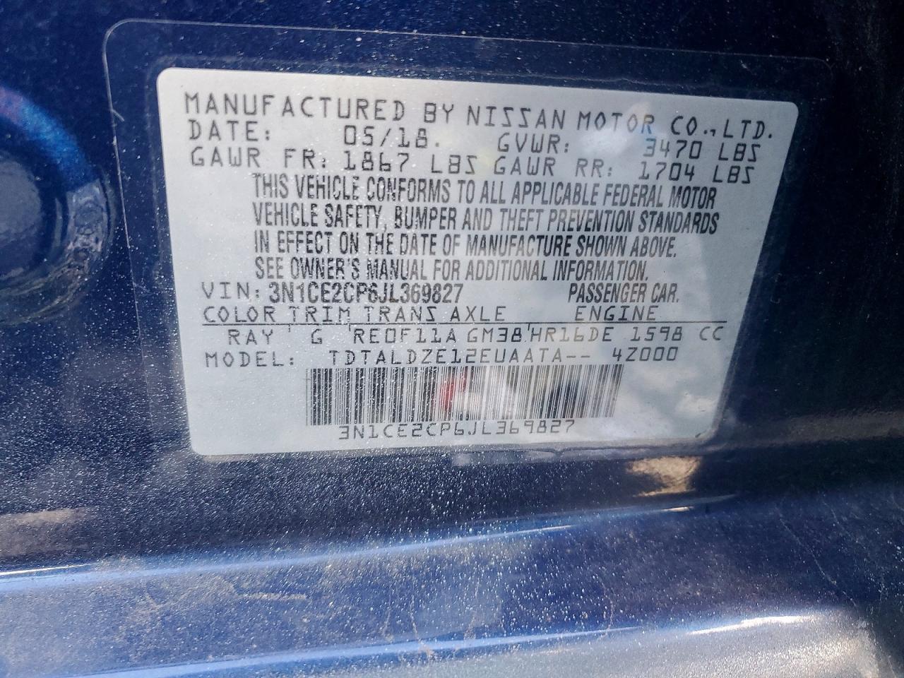 2018 Nissan Versa Note s