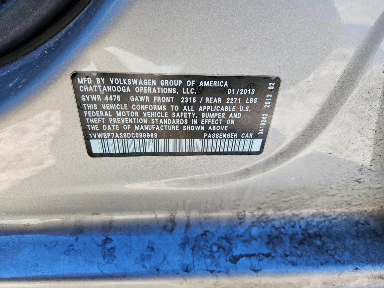 2013 Volkswagen Passat se