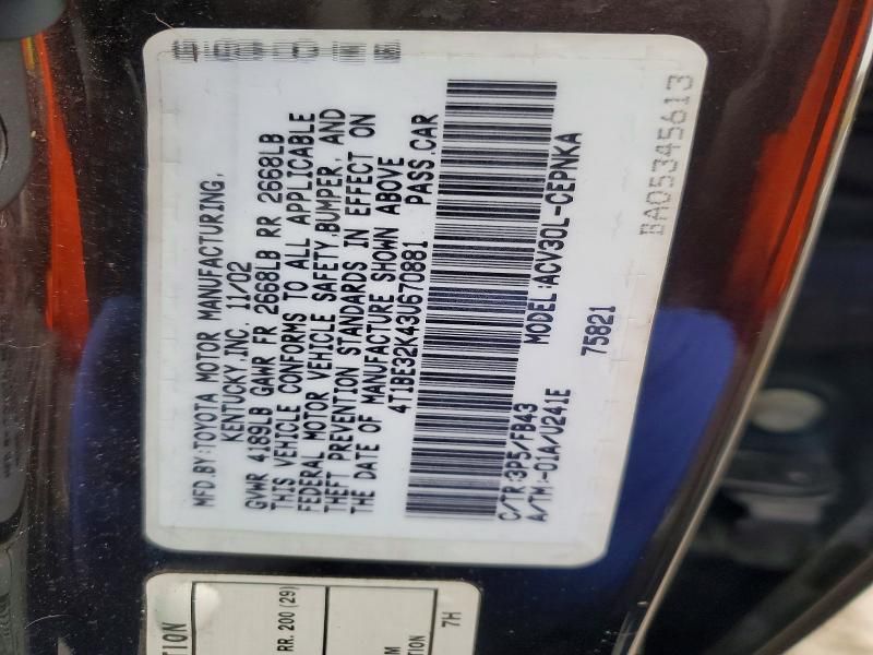 2003 Toyota Camry le