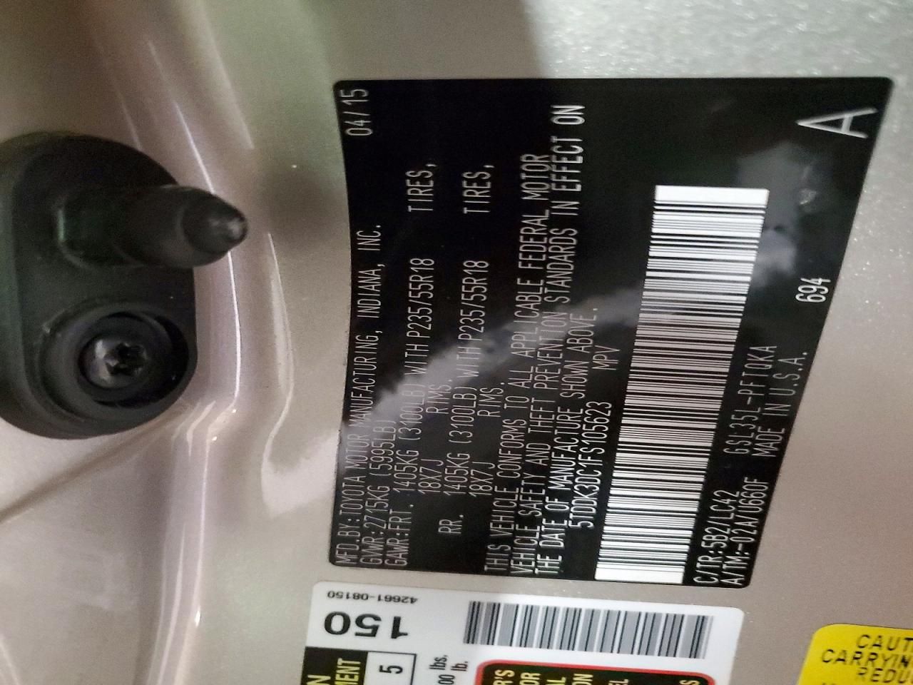 2015 Toyota Sienna xle