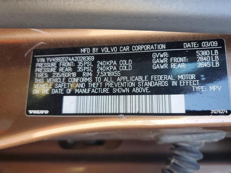 2010 Volvo Xc60 T6