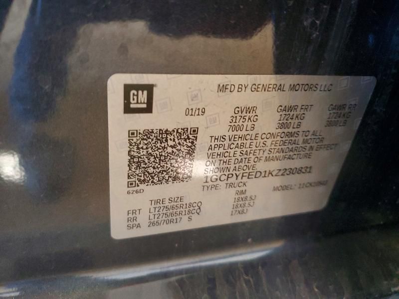 2019 Chevrolet Silverado K1500 lt Trail Boss