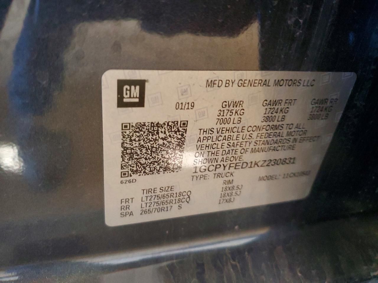 2019 Chevrolet Silverado K1500 LT Trail Boss